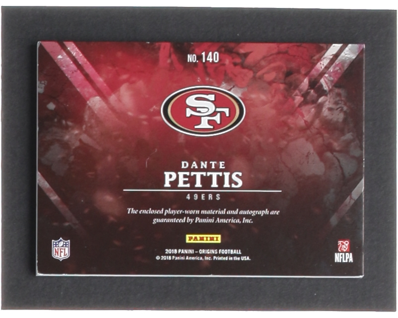 Dante Pettis 2018 Panini Origins #140 Jersey Autograph RC at PristineAuction.com Dante Pettis 2018 Panini Origins #140 Jersey Autograph RC at PristineAuction.com