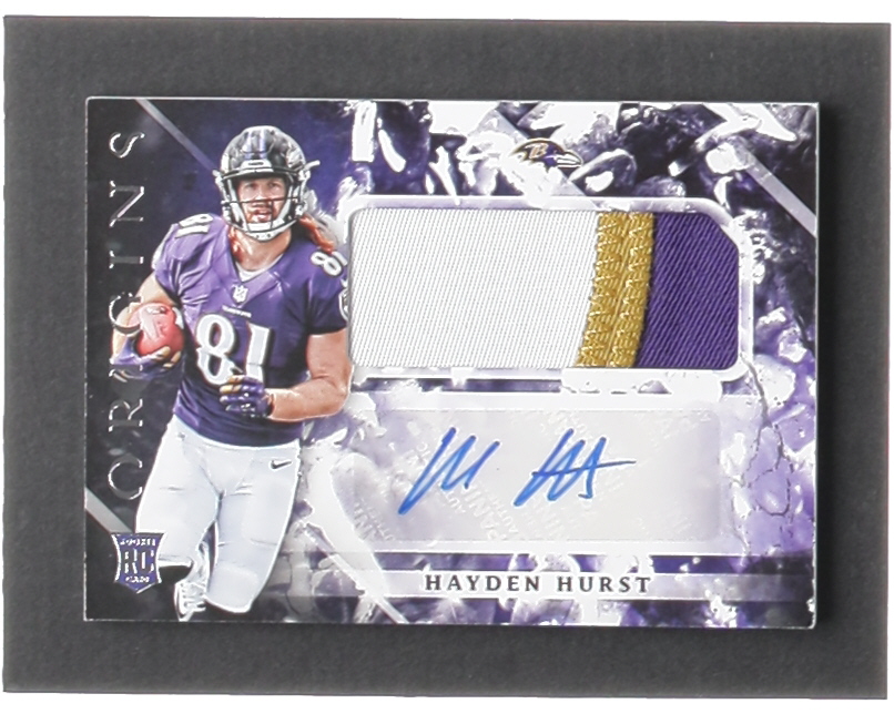 Hayden Hurst 2018 Panini Origins #107 Jersey Autograph RC at PristineAuction.com Hayden Hurst 2018 Panini Origins #107 Jersey Autograph RC at PristineAuction.com