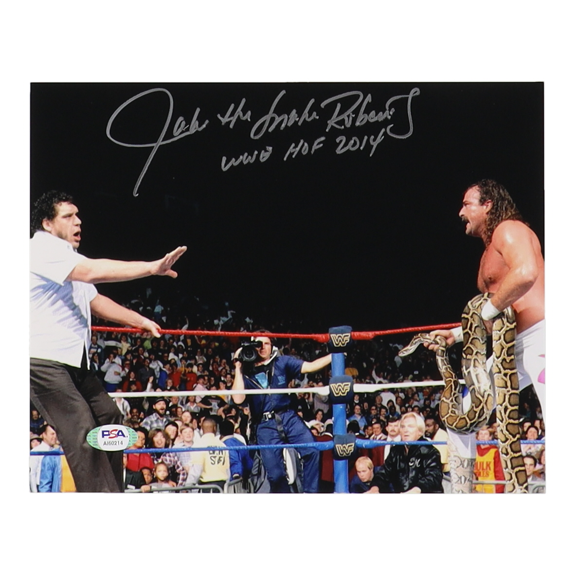 Jake "The Snake" Roberts Signed WWE 8x10 Photo Inscribed "WWE HOF 2014" (PSA) at PristineAuction.com Jake "The Snake" Roberts Signed WWE 8x10 Photo Inscribed "WWE HOF 2014" (PSA) at PristineAuction.com