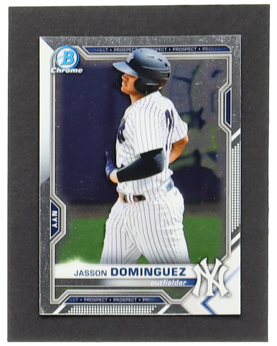 Jasson Dominguez 2021 Bowman Chrome Prospects #BCP13 at PristineAuction.com Jasson Dominguez 2021 Bowman Chrome Prospects #BCP13 at PristineAuction.com