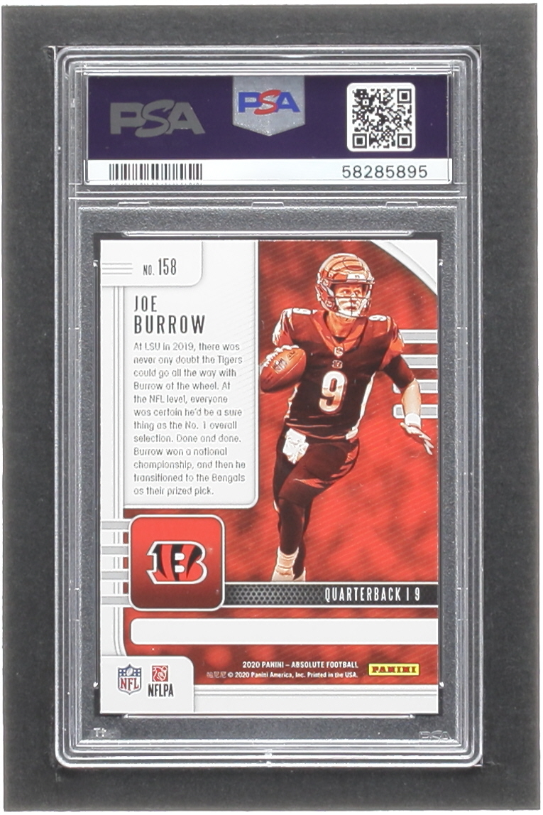 Joe Burrow 2020 Absolute #158 RC (PSA 9) at PristineAuction.com Joe Burrow 2020 Absolute #158 RC (PSA 9) at PristineAuction.com