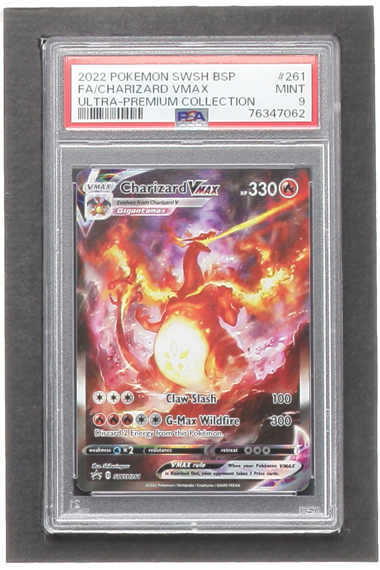 Charizard VMAX 2019-22 Pokemon Sword and Shield Black Star Promos #SWSH261 (PSA 9) at PristineAuction.com Charizard VMAX 2019-22 Pokemon Sword and Shield Black Star Promos #SWSH261 (PSA 9) at PristineAuction.com