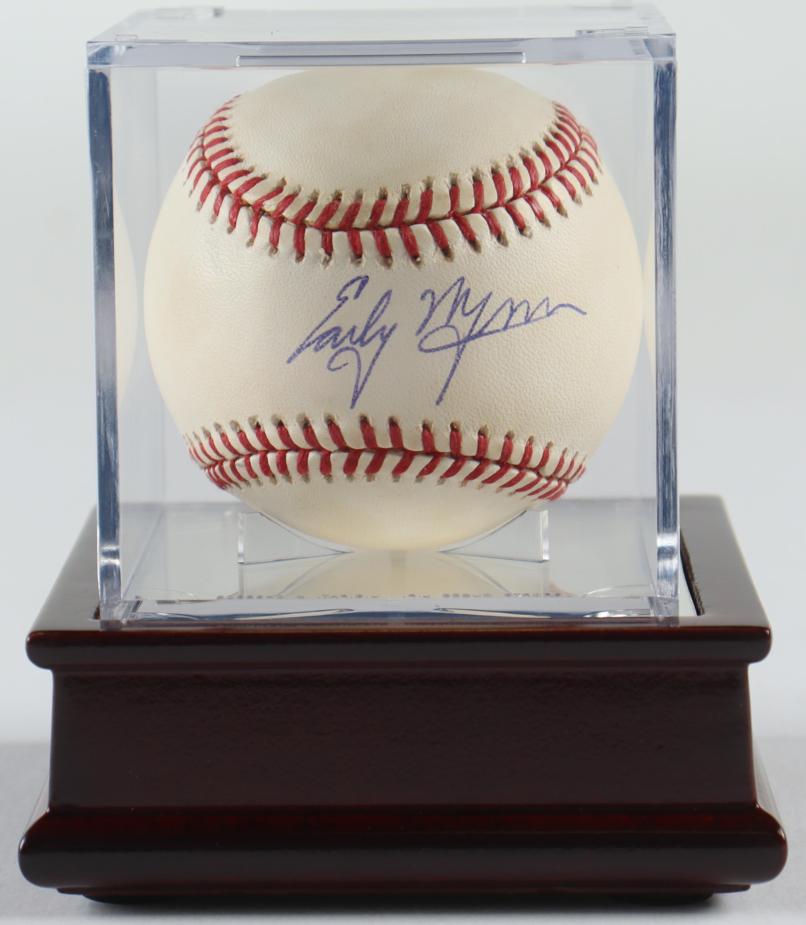 Early Wynn Signed OAL Baseball with Wood Display Case (PSA) at PristineAuction.com Early Wynn Signed OAL Baseball with Wood Display Case (PSA) at PristineAuction.com