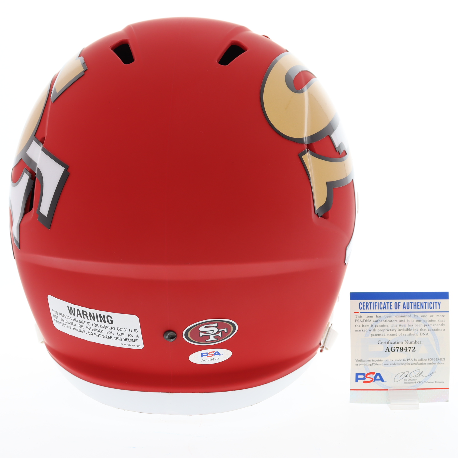 O. J. Simpson Signed 49ers Full Size AMP Alternate Speed Helmet Inscribed "H.O.F. 85" (PSA) at PristineAuction.com O. J. Simpson Signed 49ers Full Size AMP Alternate Speed Helmet Inscribed "H.O.F. 85" (PSA) at PristineAuction.com