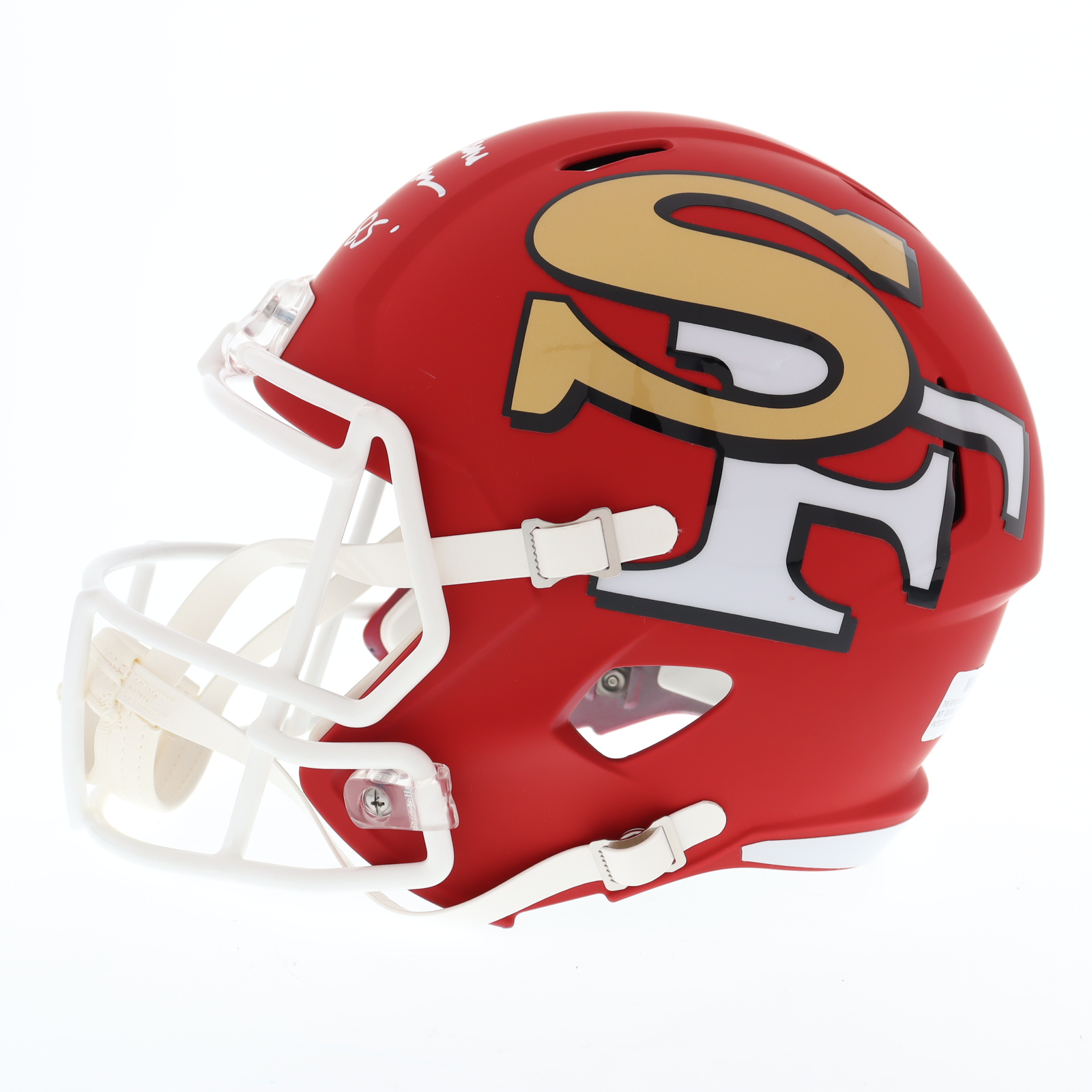 O. J. Simpson Signed 49ers Full Size AMP Alternate Speed Helmet Inscribed "H.O.F. 85" (PSA) at PristineAuction.com O. J. Simpson Signed 49ers Full Size AMP Alternate Speed Helmet Inscribed "H.O.F. 85" (PSA) at PristineAuction.com