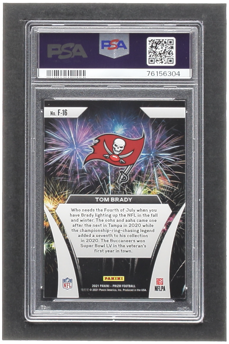 Tom Brady 2021 Panini Prizm Fireworks #16 (PSA 10) at PristineAuction.com Tom Brady 2021 Panini Prizm Fireworks #16 (PSA 10) at PristineAuction.com
