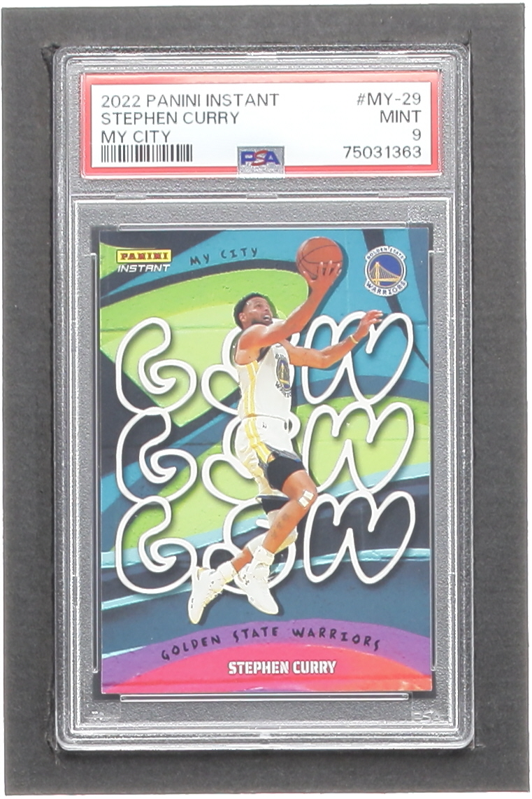 Stephen Curry 2022 Panini Instant My City #MY29 (PSA 9) at PristineAuction.com Stephen Curry 2022 Panini Instant My City #MY29 (PSA 9) at PristineAuction.com