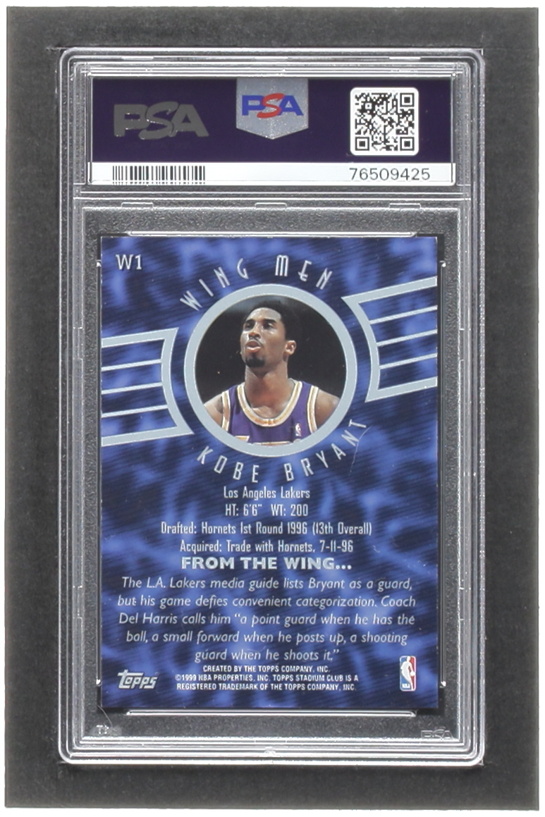 Kobe Bryant 1998-99 Stadium Club Wing Men #W1 (PSA 8) at PristineAuction.com Kobe Bryant 1998-99 Stadium Club Wing Men #W1 (PSA 8) at PristineAuction.com