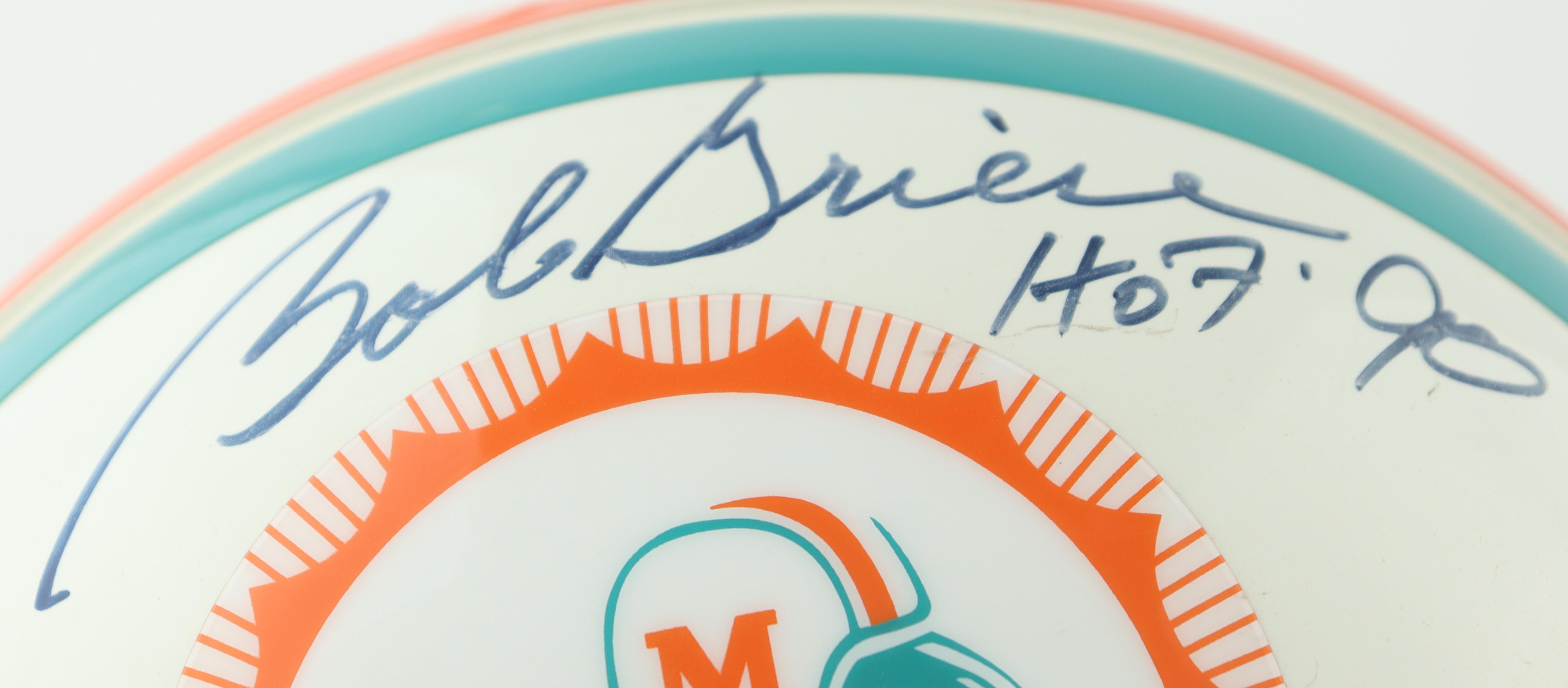 Bob Griese Signed Dolphins Throwback Full-Size Helmet Inscribed "HOF 90" (Bob Griese) at PristineAuction.com Bob Griese Signed Dolphins Throwback Full-Size Helmet Inscribed "HOF 90" (Bob Griese) at PristineAuction.com