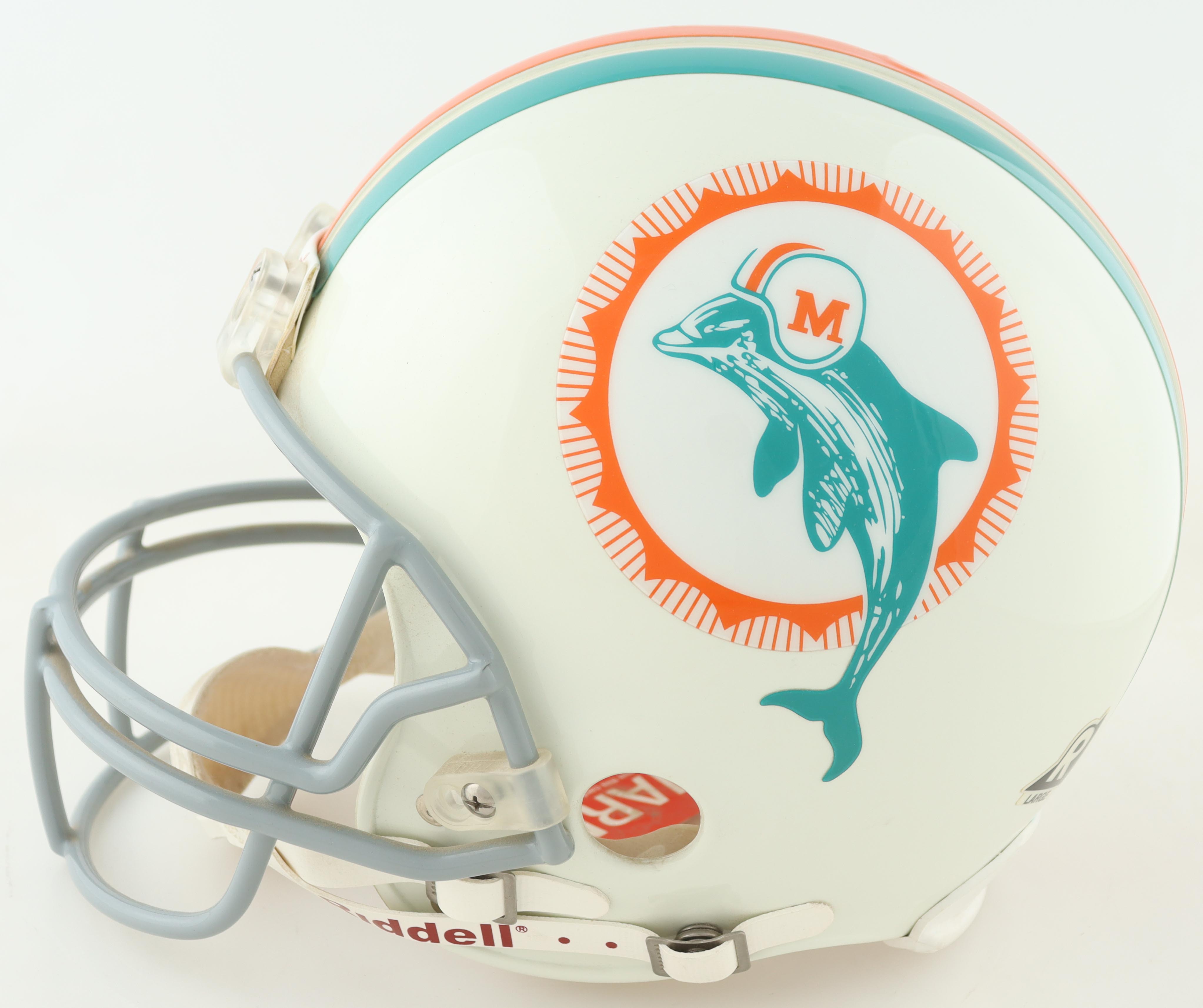 Bob Griese Signed Dolphins Throwback Full-Size Helmet Inscribed "HOF 90" (Bob Griese) at PristineAuction.com Bob Griese Signed Dolphins Throwback Full-Size Helmet Inscribed "HOF 90" (Bob Griese) at PristineAuction.com
