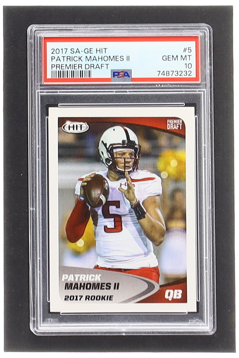 Patrick Mahomes II 2017 SAGE HIT Premier Draft #5 RC (PSA 10) at PristineAuction.com Patrick Mahomes II 2017 SAGE HIT Premier Draft #5 RC (PSA 10) at PristineAuction.com
