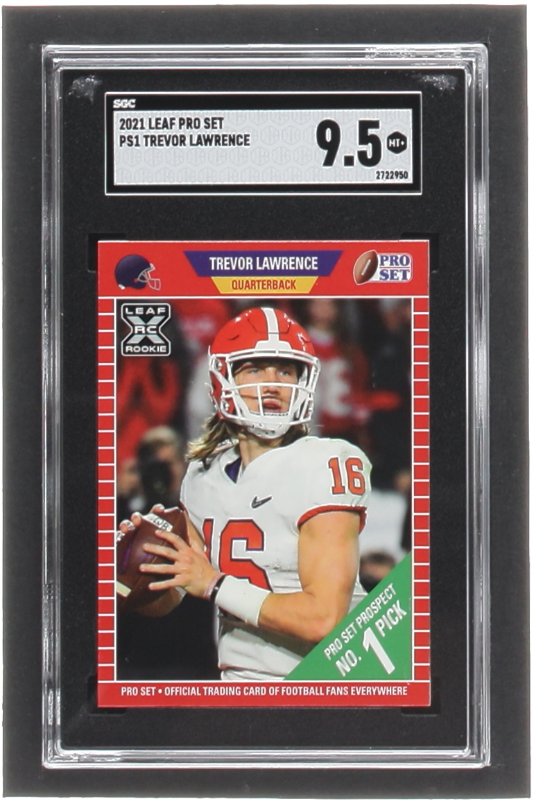 Trevor Lawrence 2021 Leaf Pro Set #PS1A RC (SGC 9.5) at PristineAuction.com Trevor Lawrence 2021 Leaf Pro Set #PS1A RC (SGC 9.5) at PristineAuction.com