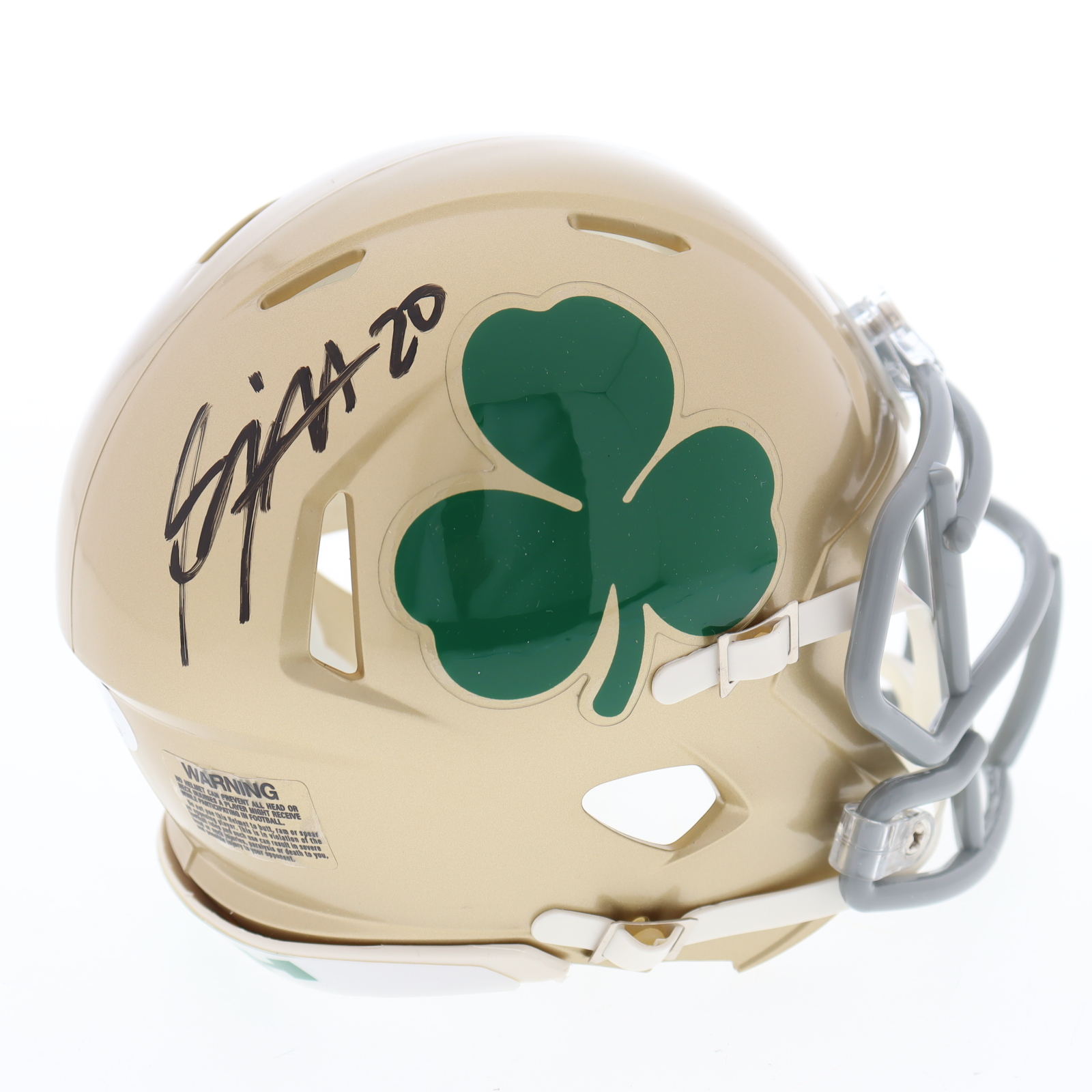 Benjamin Morrison Signed Notre Dame Fighting Irish Speed Mini Helmet (JSA) at PristineAuction.com Benjamin Morrison Signed Notre Dame Fighting Irish Speed Mini Helmet (JSA) at PristineAuction.com