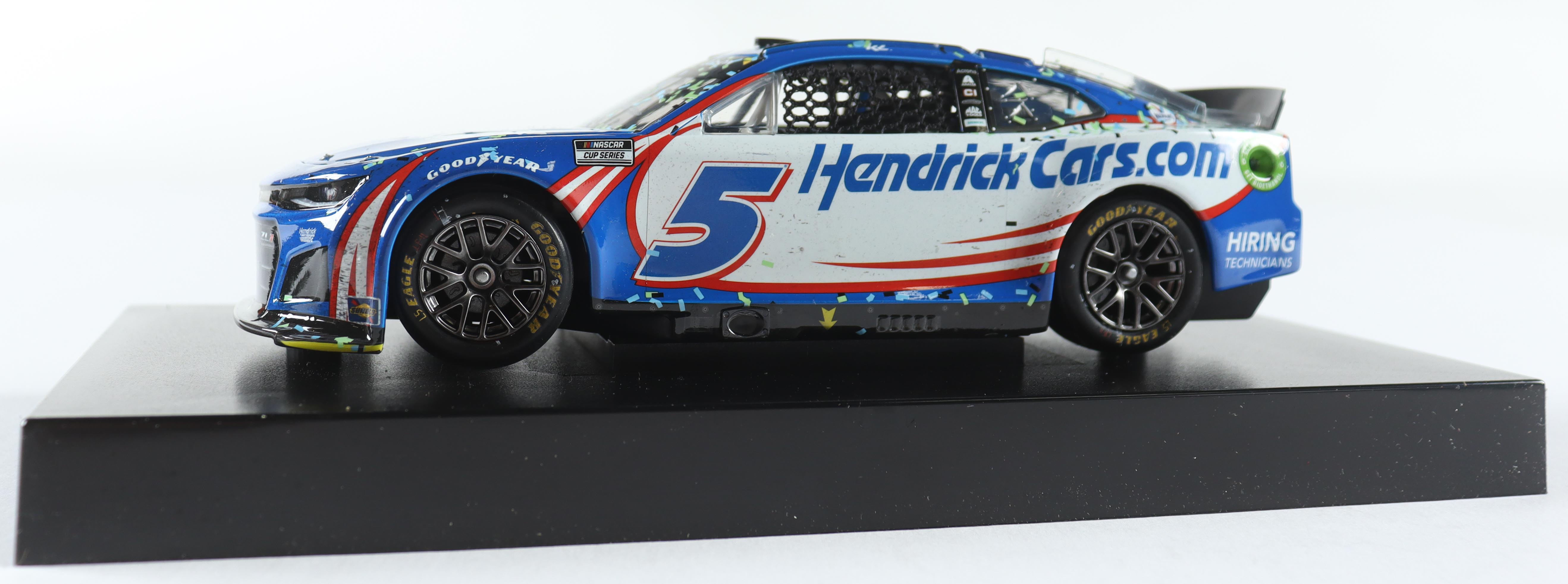 Kyle Larson Signed LE NASCAR #5 Hendrickcars.com Auto Club Win 2022 Camaro ZL1 - 1:24 Premium Diecast Car (PA) at PristineAuction.com Kyle Larson Signed LE NASCAR #5 Hendrickcars.com Auto Club Win 2022 Camaro ZL1 - 1:24 Premium Diecast Car (PA) at PristineAuction.com