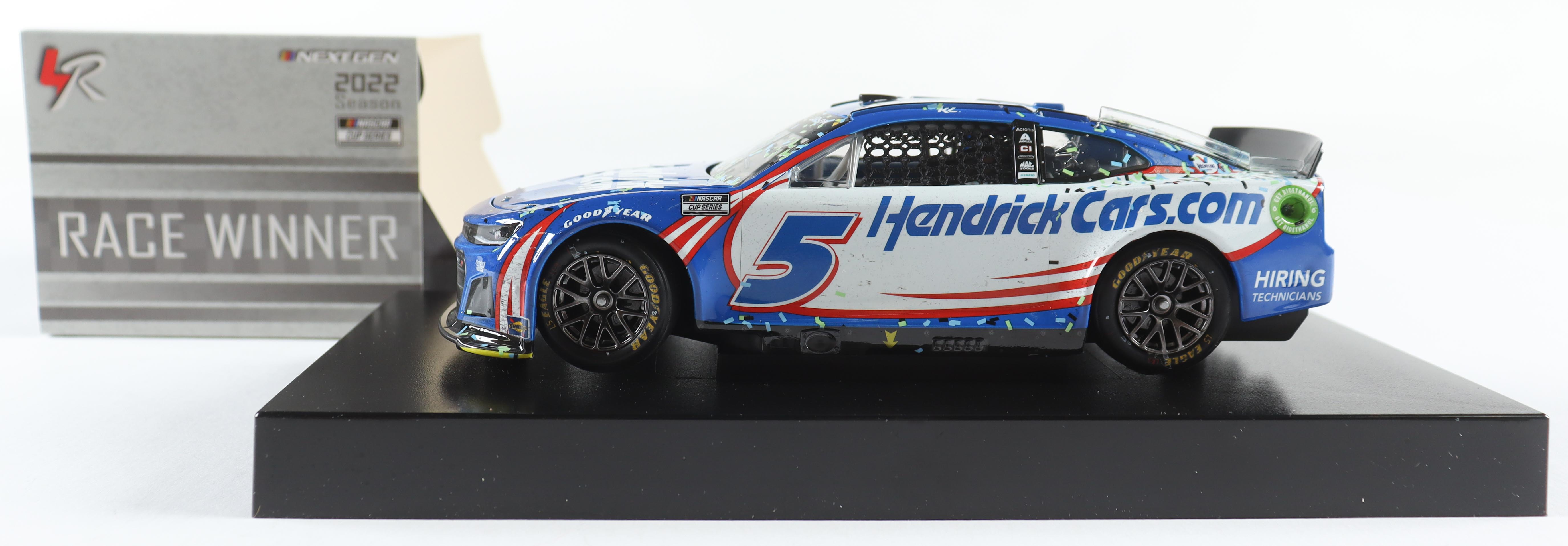Kyle Larson Signed LE NASCAR #5 Hendrickcars.com Auto Club Win 2022 Camaro ZL1 - 1:24 Premium Diecast Car (PA) at PristineAuction.com Kyle Larson Signed LE NASCAR #5 Hendrickcars.com Auto Club Win 2022 Camaro ZL1 - 1:24 Premium Diecast Car (PA) at PristineAuction.com