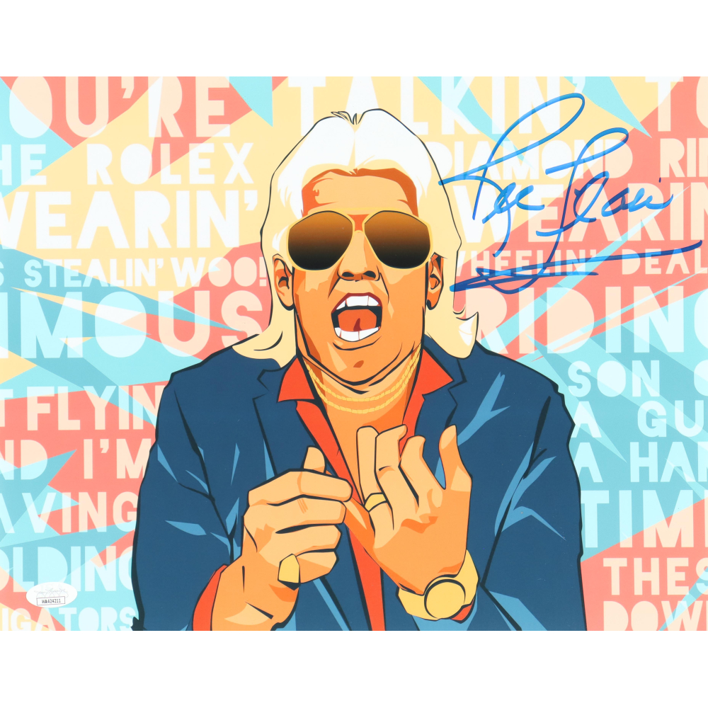 ric-flair-signed-wwe-11x14-photo-jsa-pristine-auction
