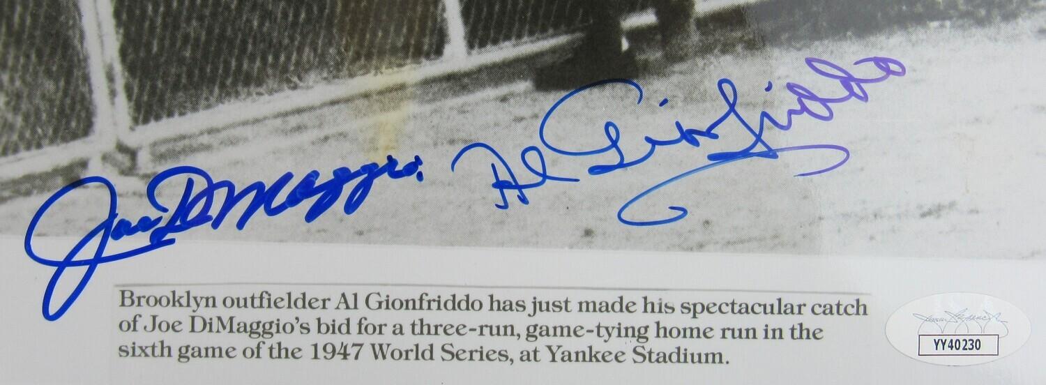Joe DiMaggio & Al Gionfriddo Signed 8x10 Photo (JSA) at PristineAuction.com Joe DiMaggio & Al Gionfriddo Signed 8x10 Photo (JSA) at PristineAuction.com