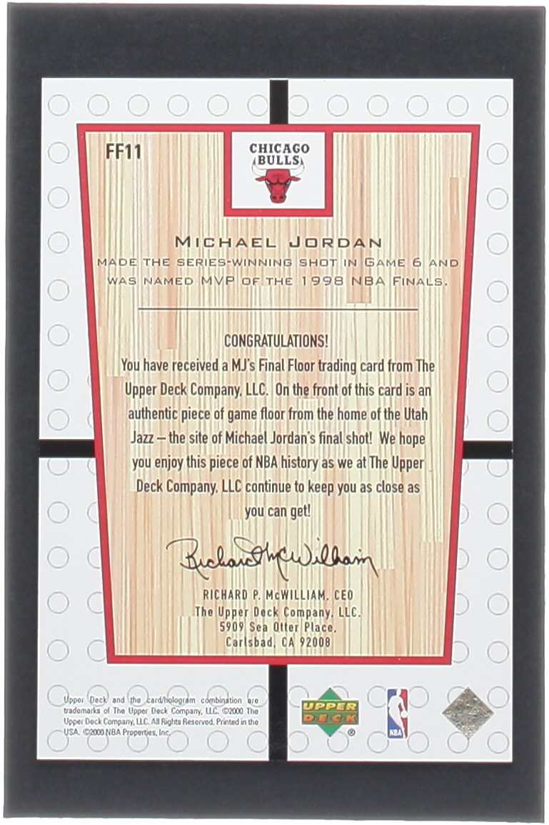 Michael Jordan 2000 Upper Deck Century Legends MJ Final Floor Jumbos #FF11 at PristineAuction.com Michael Jordan 2000 Upper Deck Century Legends MJ Final Floor Jumbos #FF11 at PristineAuction.com