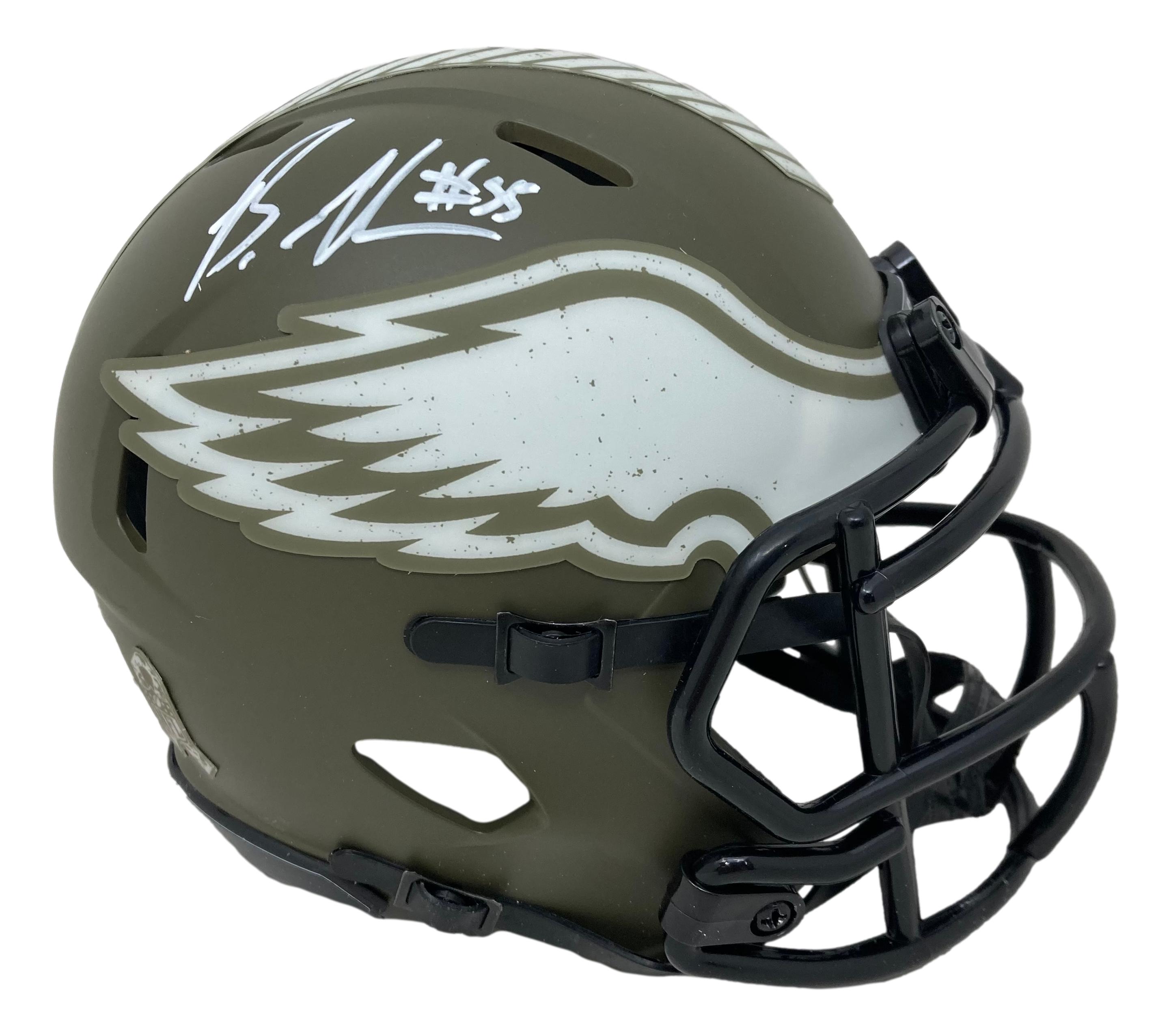 Brandon Graham Signed Eagles Salute to Service Speed Mini Helmet (JSA) at PristineAuction.com Brandon Graham Signed Eagles Salute to Service Speed Mini Helmet (JSA) at PristineAuction.com
