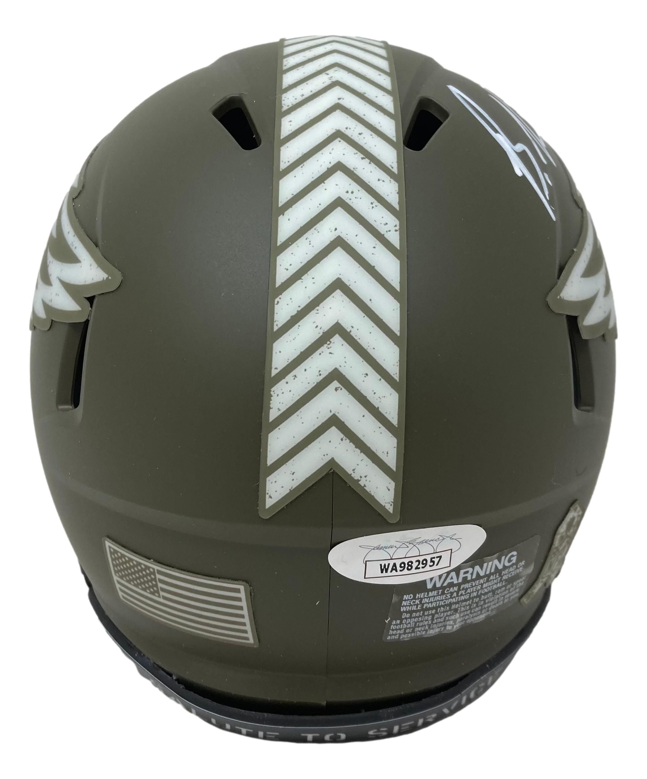 Brandon Graham Signed Eagles Salute to Service Speed Mini Helmet (JSA) at PristineAuction.com Brandon Graham Signed Eagles Salute to Service Speed Mini Helmet (JSA) at PristineAuction.com