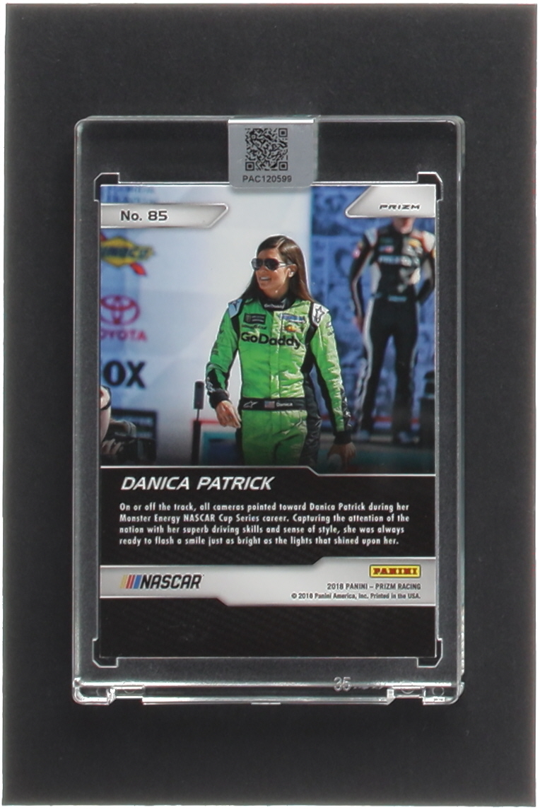 Danica Patrick Signed 2018 Panini Prizm Prizms Camo #85 EXP (PA Encapsulated) at PristineAuction.com Danica Patrick Signed 2018 Panini Prizm Prizms Camo #85 EXP (PA Encapsulated) at PristineAuction.com