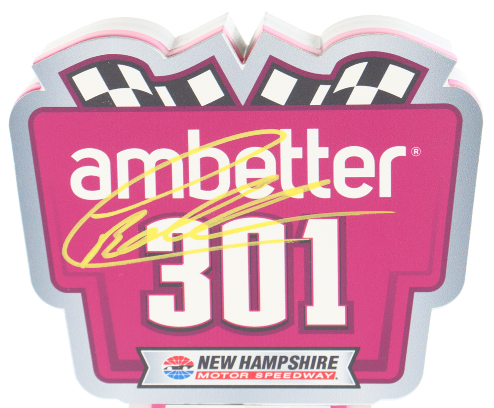 Christopher Bell Signed Team Issued 2022 New Hampshire Win Mini Trophy (PA) at PristineAuction.com Christopher Bell Signed Team Issued 2022 New Hampshire Win Mini Trophy (PA) at PristineAuction.com