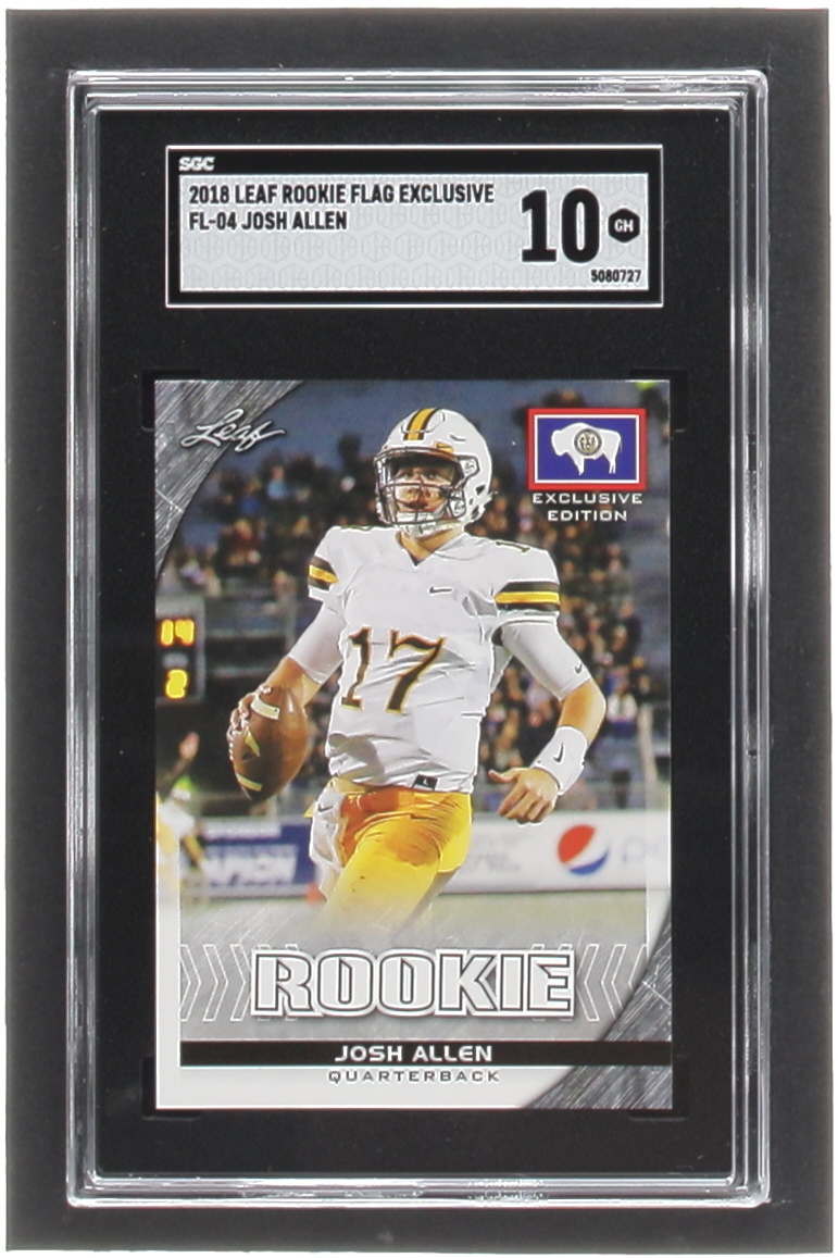 Josh Allen 2018 Leaf Special Release Rookie Exclusive Flag #FL04 RC (SGC 10) at PristineAuction.com Josh Allen 2018 Leaf Special Release Rookie Exclusive Flag #FL04 RC (SGC 10) at PristineAuction.com