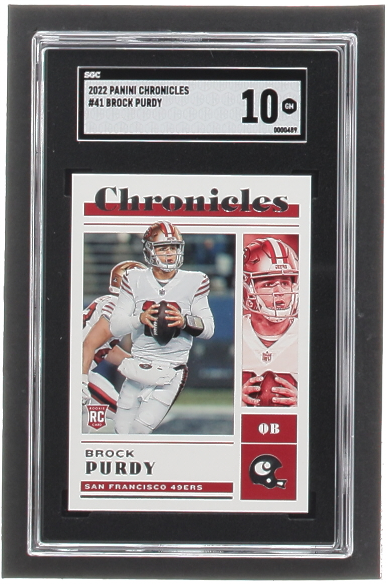 Brock Purdy 2022 Panini Chronicles #41 RC (SGC 10) at PristineAuction.com Brock Purdy 2022 Panini Chronicles #41 RC (SGC 10) at PristineAuction.com