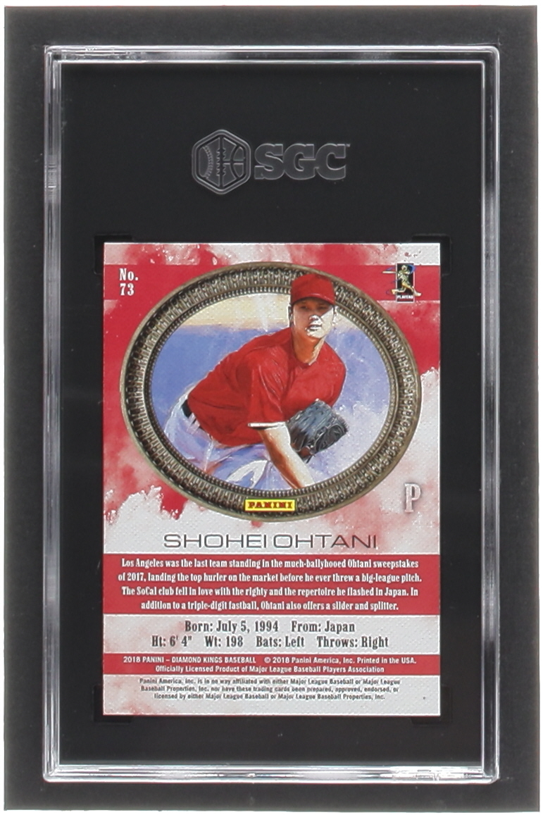 Shohei Ohtani 2018 Diamond Kings #73 RC (SGC 10) at PristineAuction.com Shohei Ohtani 2018 Diamond Kings #73 RC (SGC 10) at PristineAuction.com