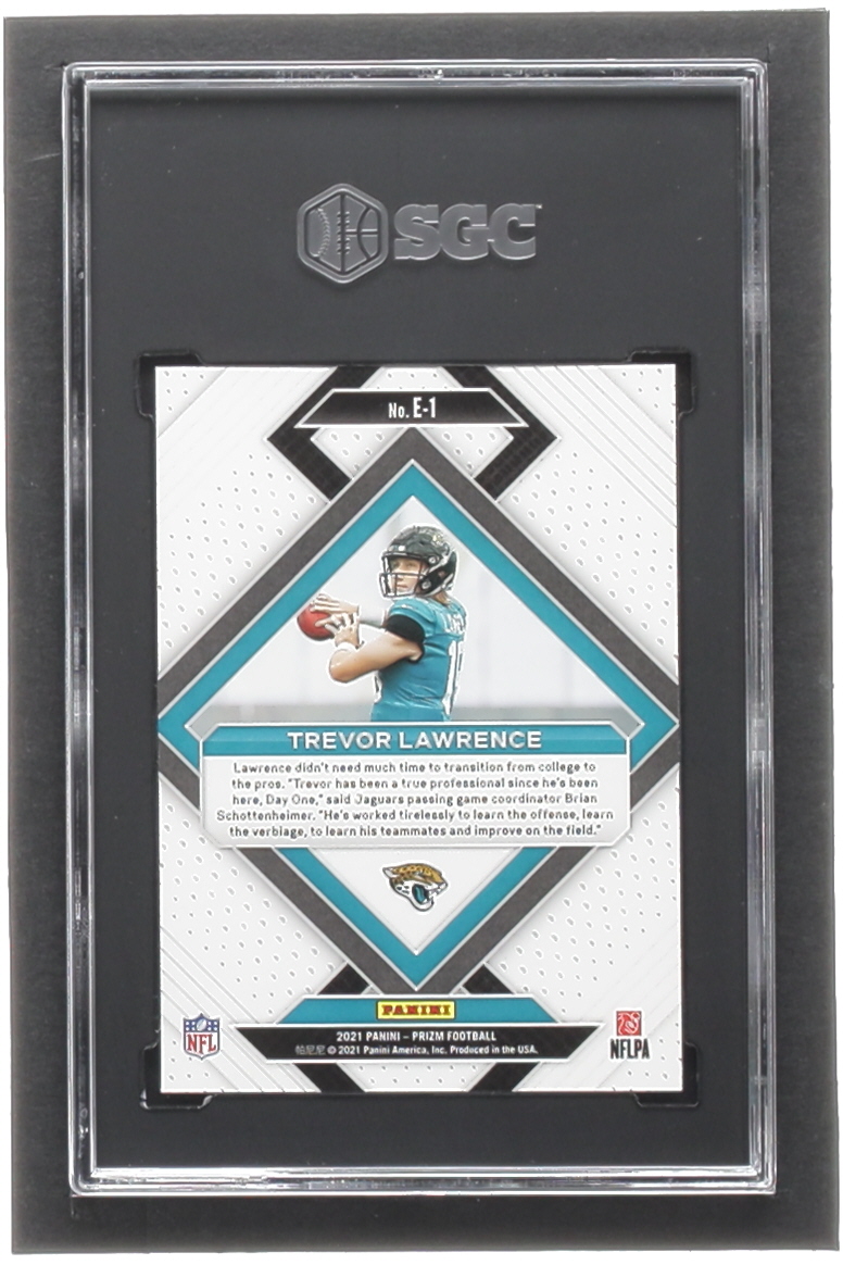 Trevor Lawrence 2021 Panini Prizm Emergent #1 RC (SGC 9.5) at PristineAuction.com Trevor Lawrence 2021 Panini Prizm Emergent #1 RC (SGC 9.5) at PristineAuction.com