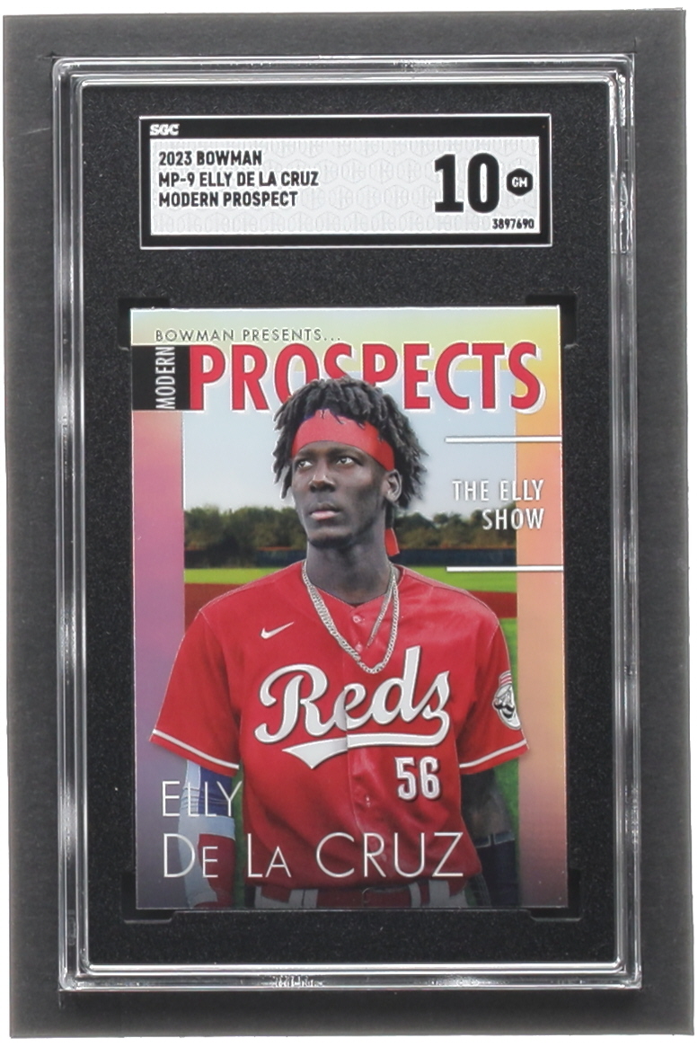 Elly De La Cruz 2023 Bowman Chrome Modern Prospect #MP9 RC (SGC 10) at PristineAuction.com Elly De La Cruz 2023 Bowman Chrome Modern Prospect #MP9 RC (SGC 10) at PristineAuction.com