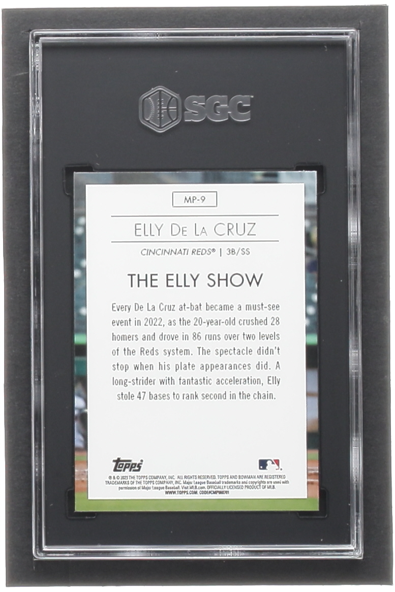 Elly De La Cruz 2023 Bowman Chrome Modern Prospect #MP9 RC (SGC 10) at PristineAuction.com Elly De La Cruz 2023 Bowman Chrome Modern Prospect #MP9 RC (SGC 10) at PristineAuction.com