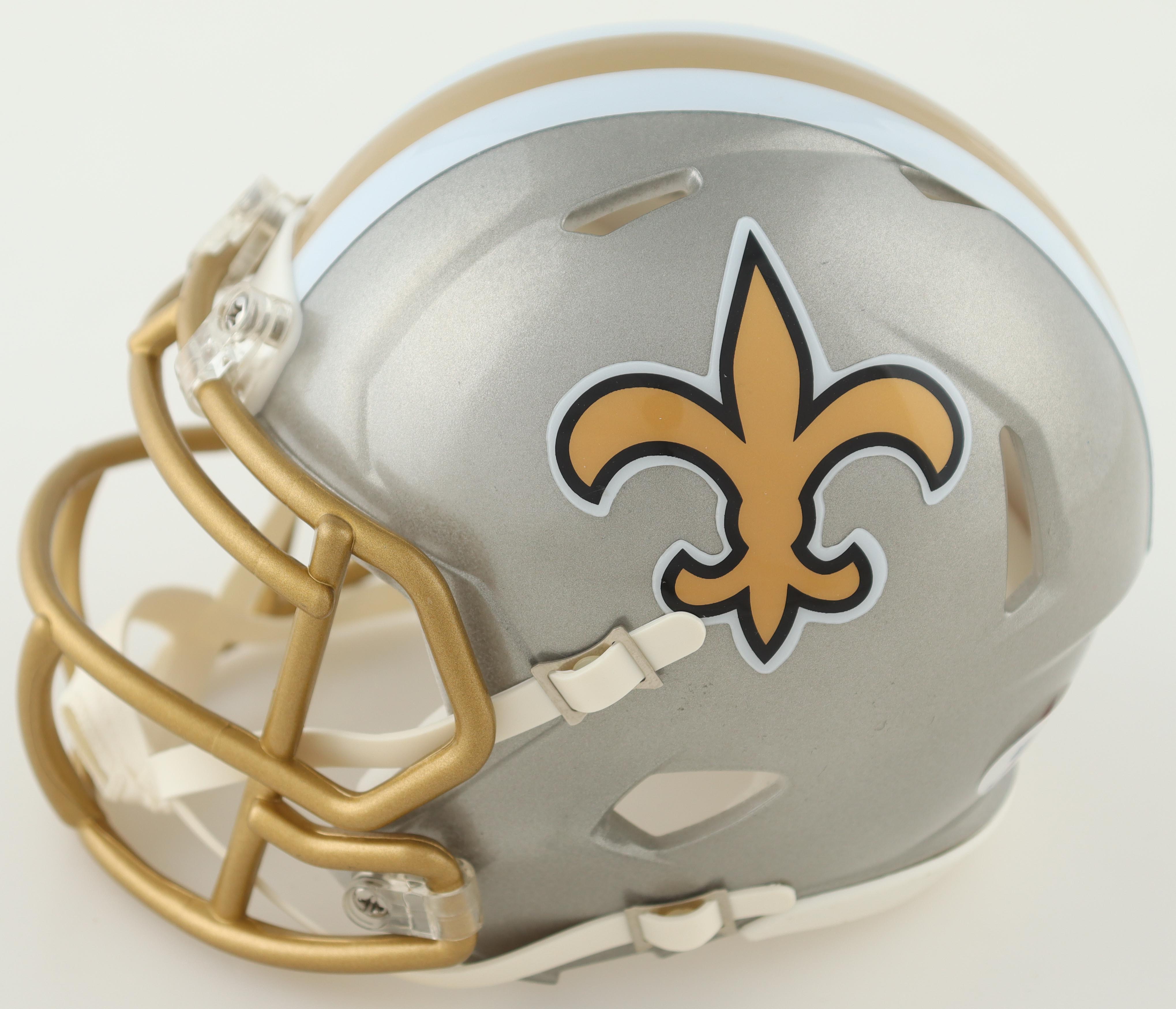 Pete Werner Signed Saints Flash Alternate Speed Mini Helmet (Gameday) at PristineAuction.com Pete Werner Signed Saints Flash Alternate Speed Mini Helmet (Gameday) at PristineAuction.com