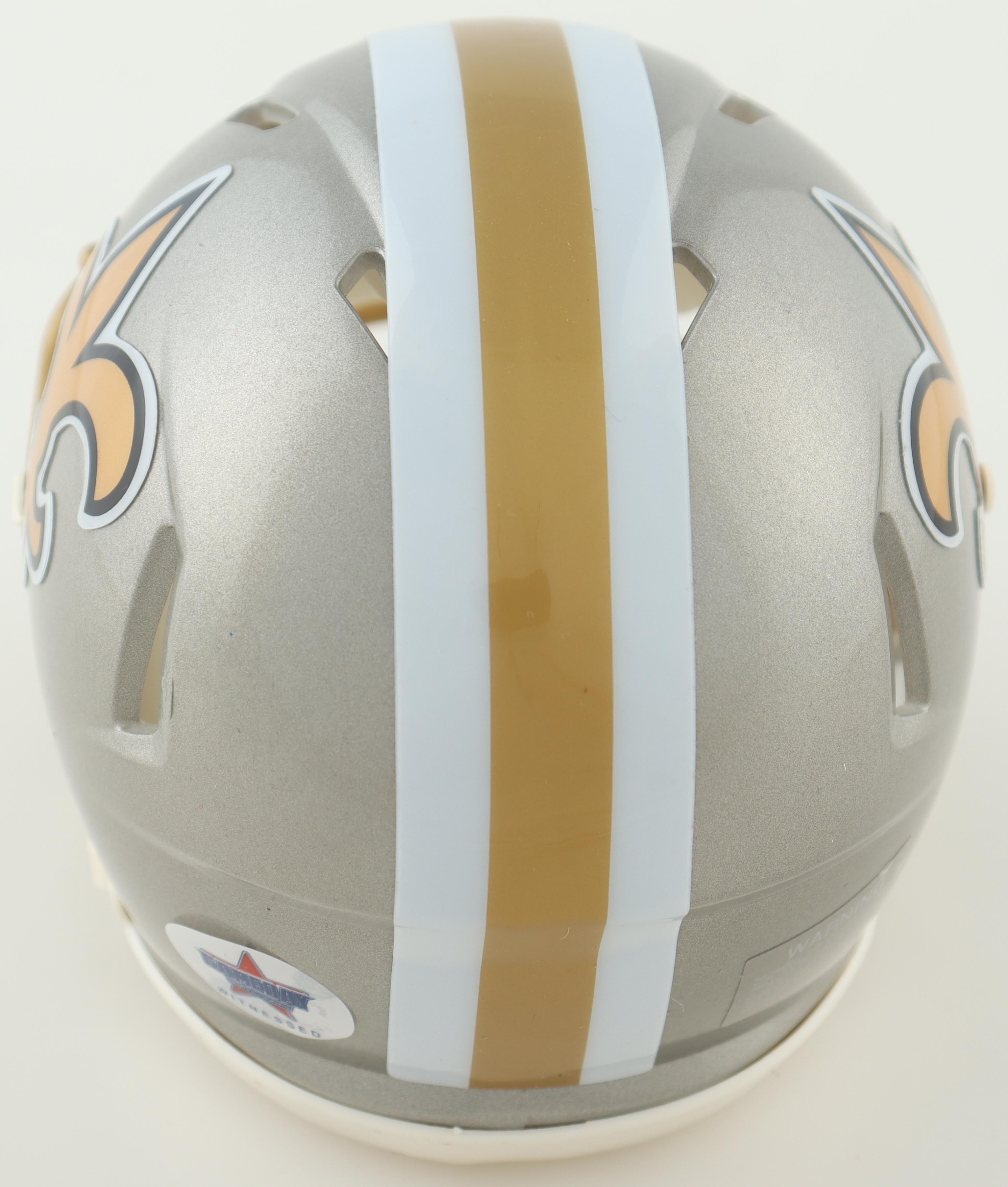 Pete Werner Signed Saints Flash Alternate Speed Mini Helmet (Gameday) at PristineAuction.com Pete Werner Signed Saints Flash Alternate Speed Mini Helmet (Gameday) at PristineAuction.com