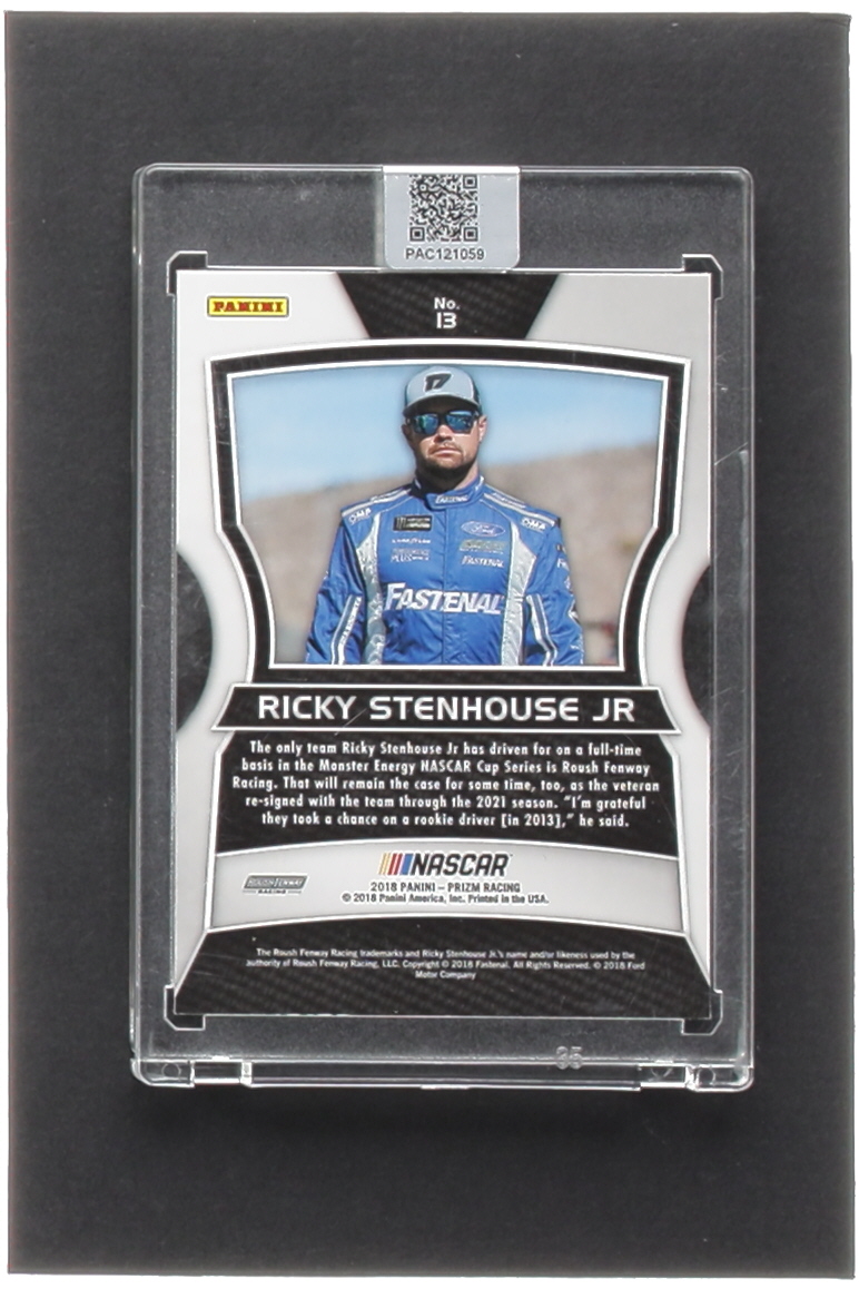 Ricky Stenhouse Jr. Signed 2018 Panini Prizm Prizms Black #13 (PA Encapsulated) at PristineAuction.com Ricky Stenhouse Jr. Signed 2018 Panini Prizm Prizms Black #13 (PA Encapsulated) at PristineAuction.com