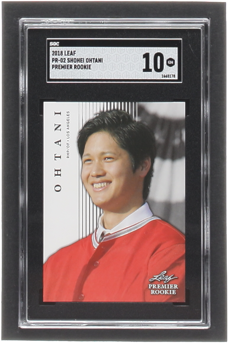 Shohei Ohtani 2018 Leaf Premier Rookies #PR02 RC (SGC 10) at PristineAuction.com Shohei Ohtani 2018 Leaf Premier Rookies #PR02 RC (SGC 10) at PristineAuction.com