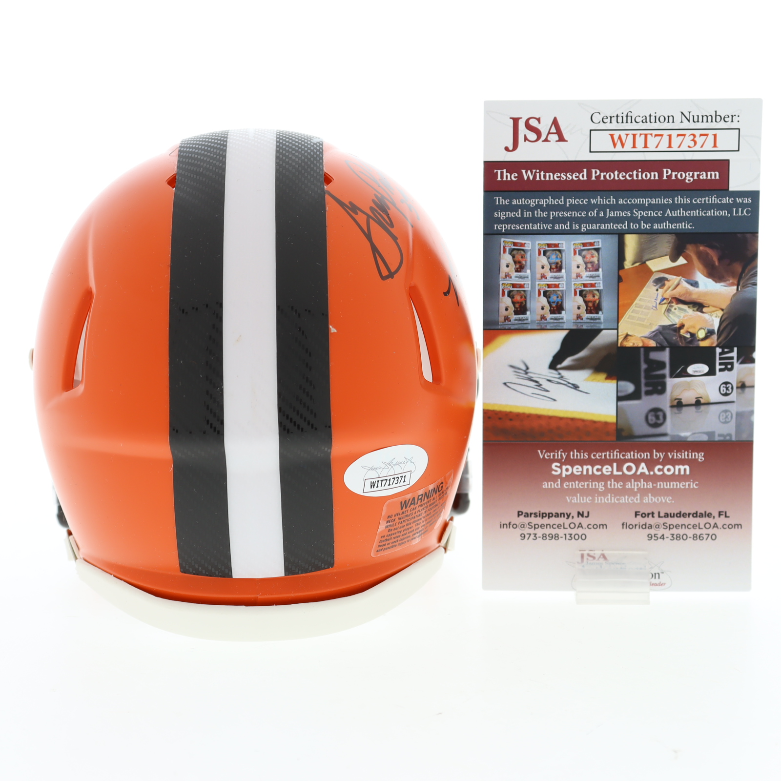 Greg Pruitt & Mike Pruitt Signed Browns Speed Mini Helmet (JSA) at PristineAuction.com Greg Pruitt & Mike Pruitt Signed Browns Speed Mini Helmet (JSA) at PristineAuction.com