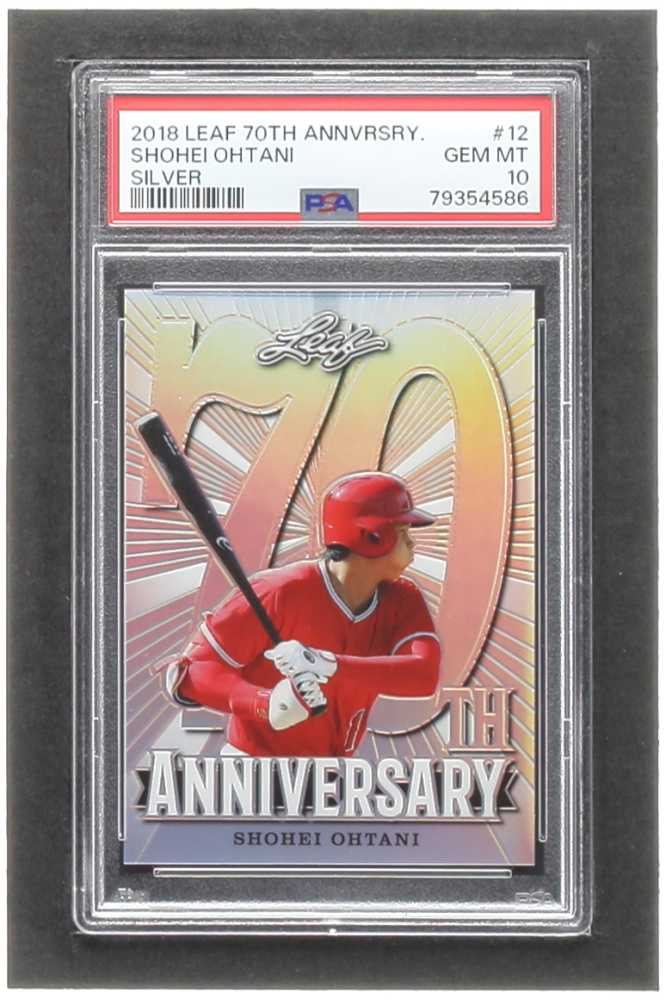 Shohei Ohtani 2018 Leaf 70th Anniversary Silver #L70-12 RC (PSA 10 