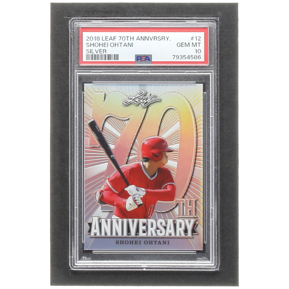 Shohei Ohtani 2018 Leaf 70th Anniversary Silver #L70-12 RC (PSA 10 