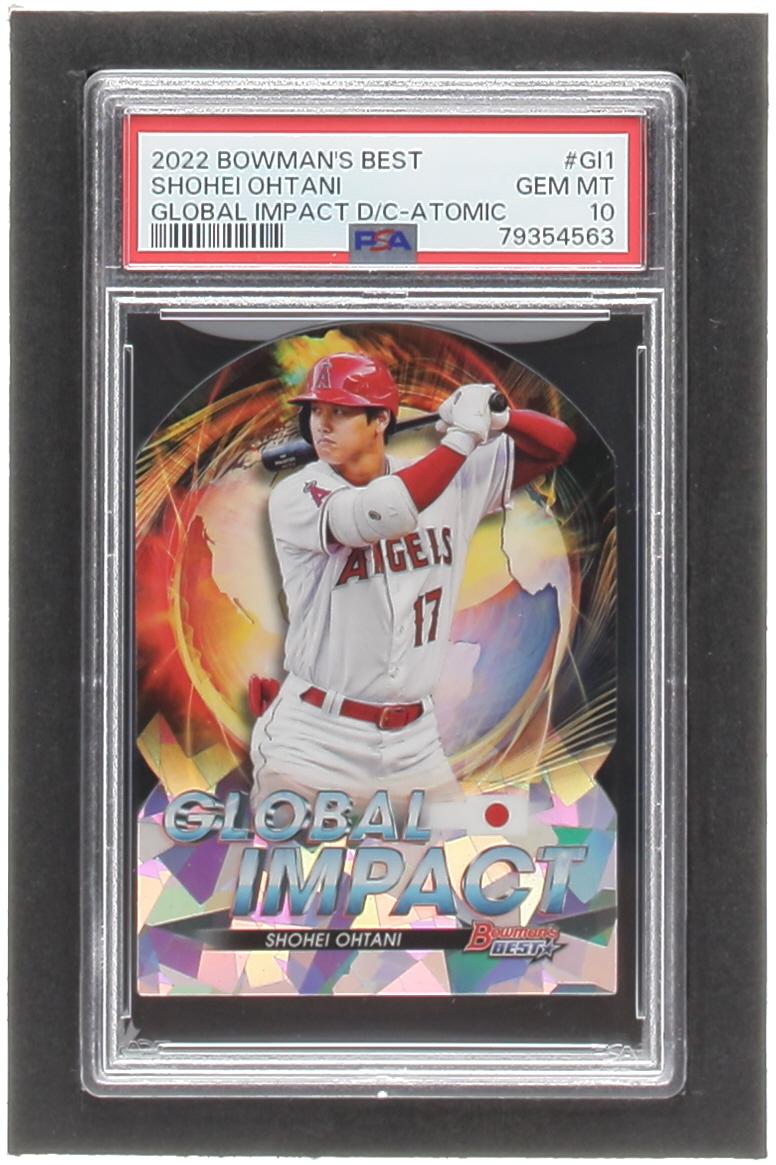 Shohei Ohtani 2022 Bowman's Best Global Impact Atomic Refractors #GI1 (PSA 10) at PristineAuction.com Shohei Ohtani 2022 Bowman's Best Global Impact Atomic Refractors #GI1 (PSA 10) at PristineAuction.com