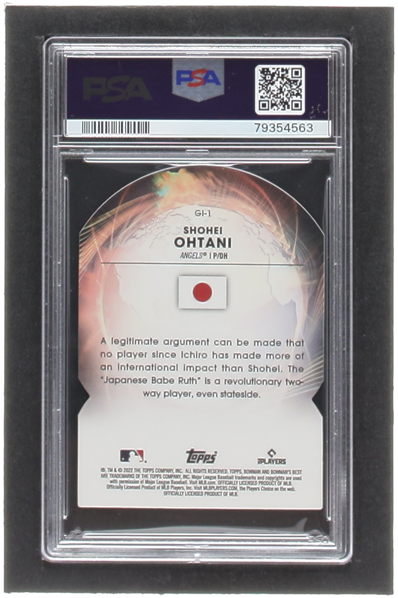 Shohei Ohtani 2022 Bowman's Best Global Impact Atomic Refractors #GI1 (PSA 10) at PristineAuction.com Shohei Ohtani 2022 Bowman's Best Global Impact Atomic Refractors #GI1 (PSA 10) at PristineAuction.com