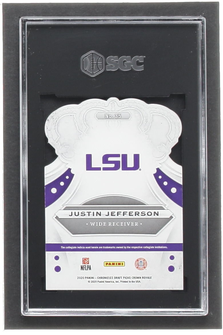 Justin Jefferson 2020 Crown Royale Draft Picks #35 RC (SGC 9.5) at PristineAuction.com Justin Jefferson 2020 Crown Royale Draft Picks #35 RC (SGC 9.5) at PristineAuction.com