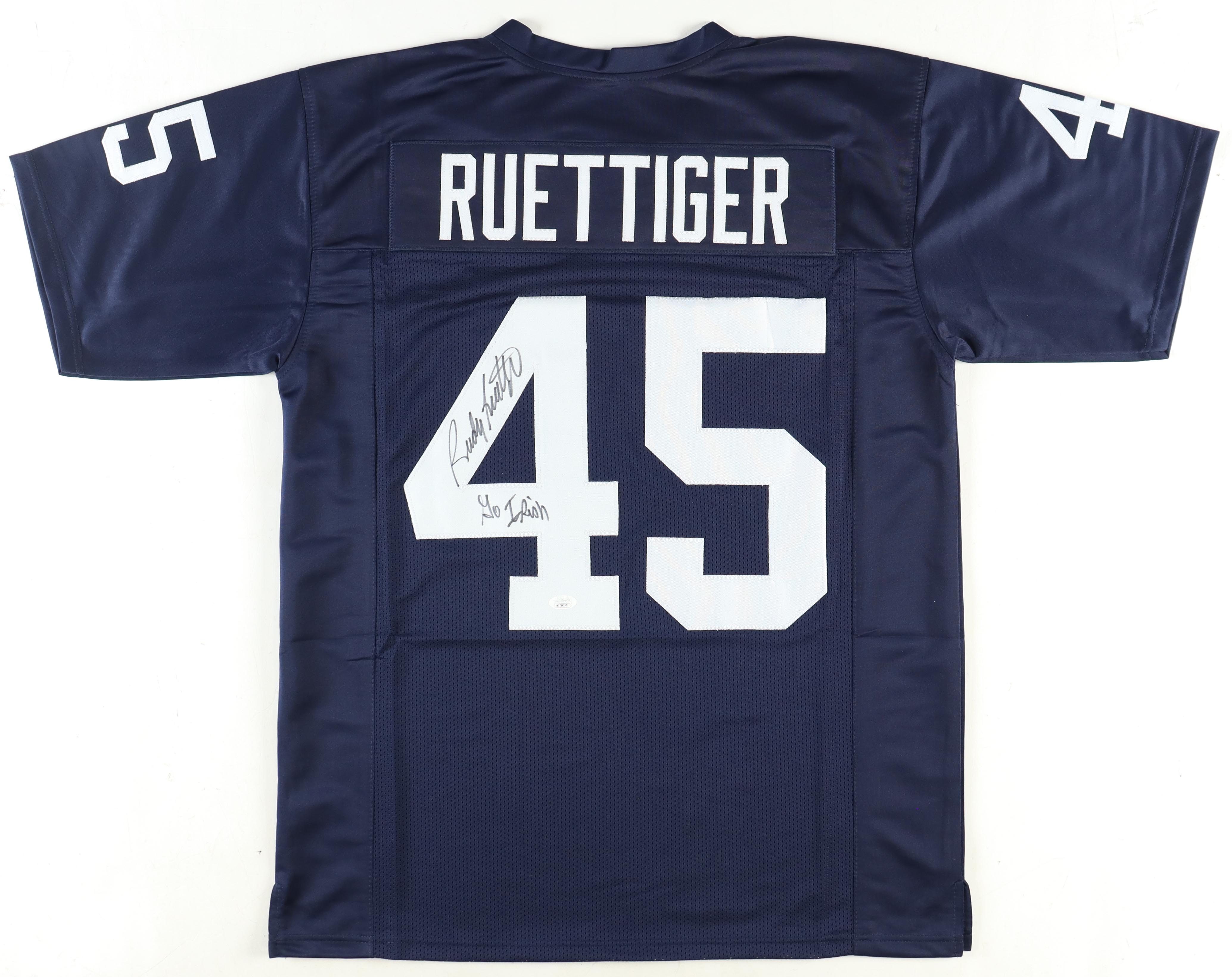 Rudy Ruettiger Signed Jersey Inscribed "Go Irish" (JSA) at PristineAuction.com Rudy Ruettiger Signed Jersey Inscribed "Go Irish" (JSA) at PristineAuction.com