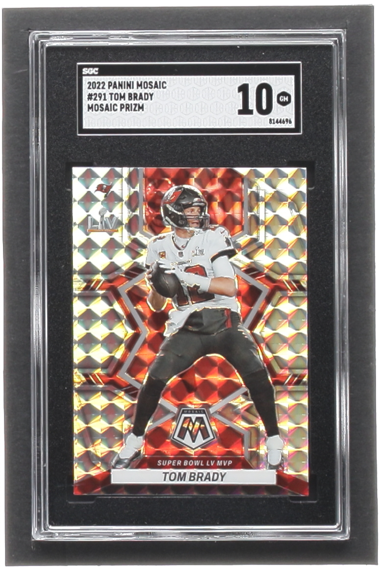 Tom Brady 2022 Panini Mosaic Mosaic #291 MVP (SGC 10) at PristineAuction.com Tom Brady 2022 Panini Mosaic Mosaic #291 MVP (SGC 10) at PristineAuction.com