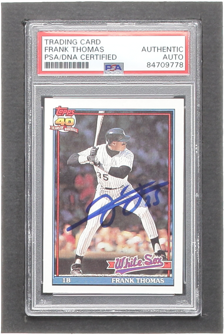 Frank Thomas Signed 1991 Topps #79 (PSA) at PristineAuction.com Frank Thomas Signed 1991 Topps #79 (PSA) at PristineAuction.com