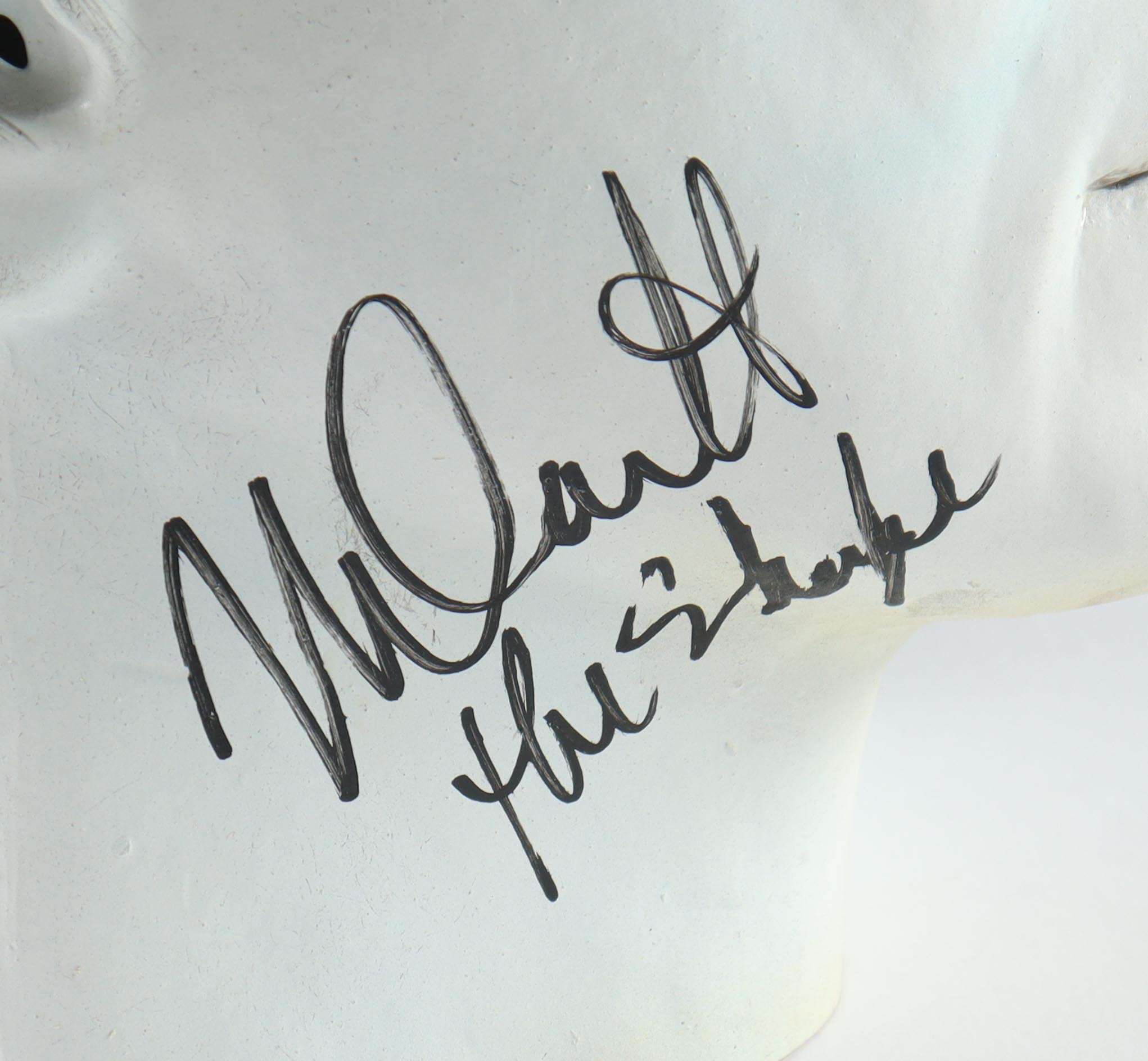 Nick Castle Signed "Halloween" Michael Meyers Mask Inscribed "The Shape" (Beckett) at PristineAuction.com Nick Castle Signed "Halloween" Michael Meyers Mask Inscribed "The Shape" (Beckett) at PristineAuction.com