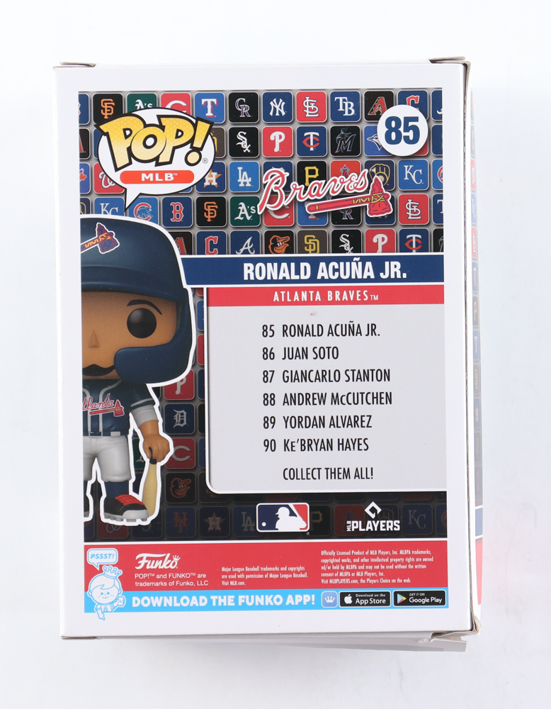 Ronald Acuna Jr. Signed Braves #85 Funko Pop! Vinyl Figure (Beckett) at PristineAuction.com Ronald Acuna Jr. Signed Braves #85 Funko Pop! Vinyl Figure (Beckett) at PristineAuction.com