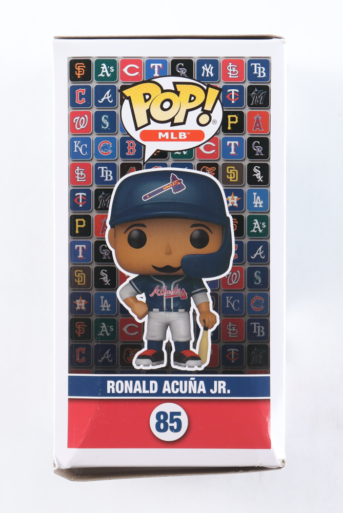 Ronald Acuna Jr. Signed Braves #85 Funko Pop! Vinyl Figure (Beckett) at PristineAuction.com Ronald Acuna Jr. Signed Braves #85 Funko Pop! Vinyl Figure (Beckett) at PristineAuction.com