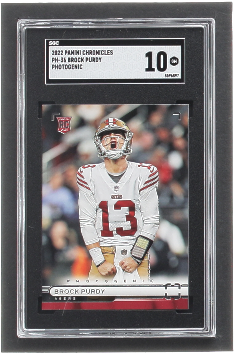 Brock Purdy 2022 Panini Chronicles Photogenic #36 RC (SGC 10) at PristineAuction.com Brock Purdy 2022 Panini Chronicles Photogenic #36 RC (SGC 10) at PristineAuction.com