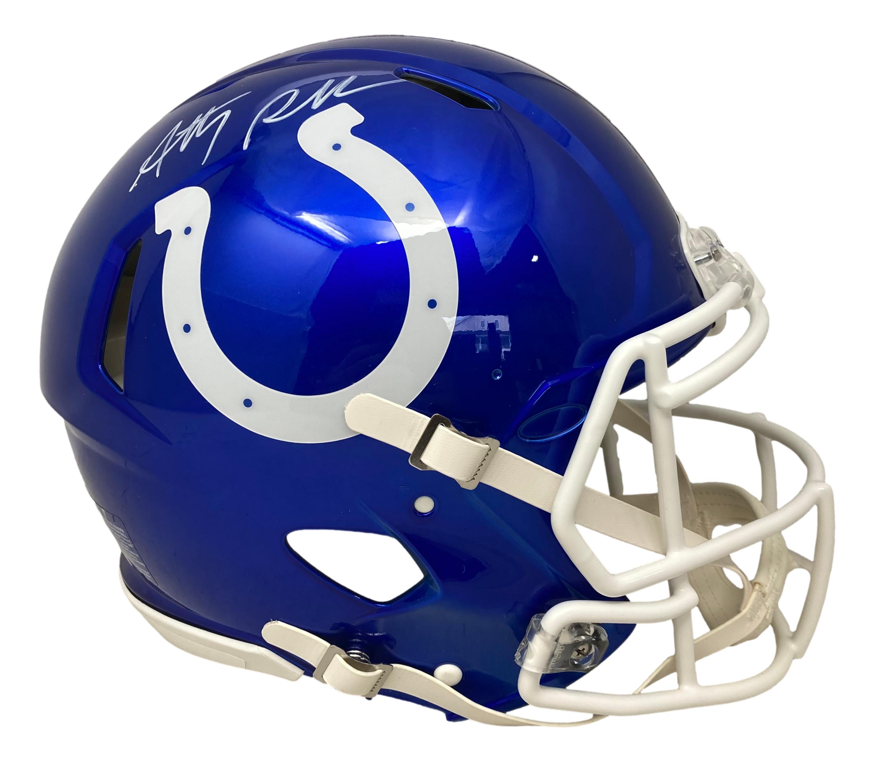 Anthony Richardson Signed Colts Full-Size Authentic On-Field Flash Alternate Speed Helmet (Fanatics) at PristineAuction.com Anthony Richardson Signed Colts Full-Size Authentic On-Field Flash Alternate Speed Helmet (Fanatics) at PristineAuction.com